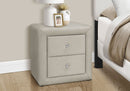 Nightstand With Storage Drawer, Upholstered, Transitional by HouseOfZazla