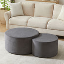 Modern Upholstered Round Coffee Table For Living Room (Set of 2) by HouseOfZazla