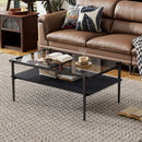Rectangle Coffee Table With Tempered Glass Top And Legs, Modern Table For Living Room by Unique Piece Furniture