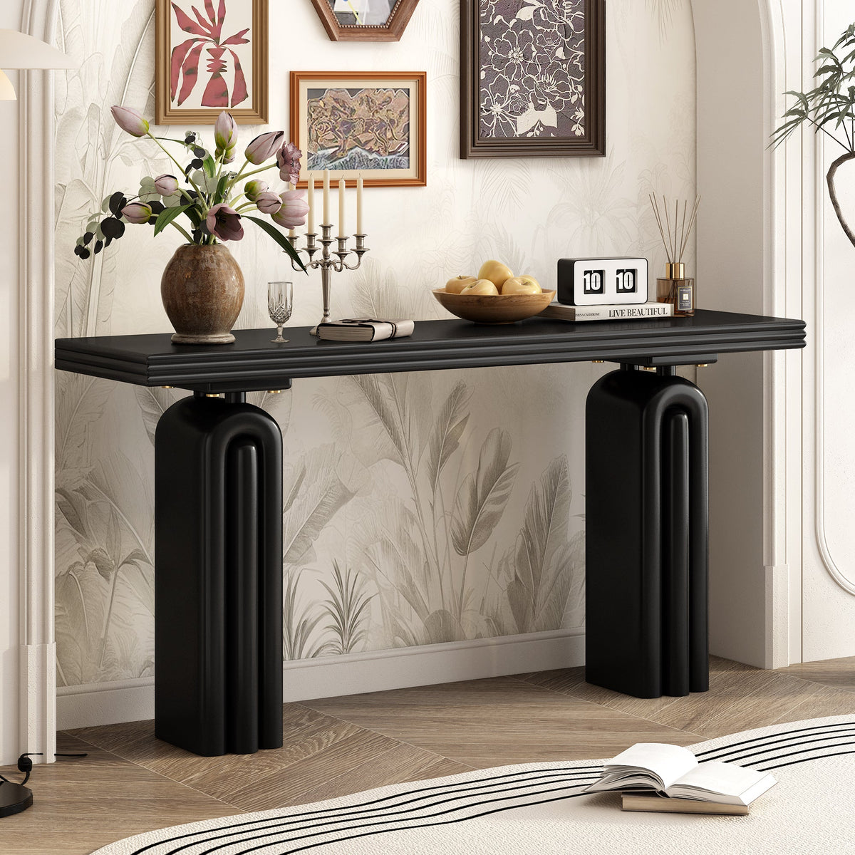 U_STYLE Chic Acacia Veneer Console Table, photo 3 of 10