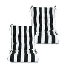 2 Piece High Back Patio Chair Cushion Set, Tufted Adirondack And Rocking Chair Cushions by HouseOfZazla
