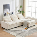 Modern Comfy L Shaped Sectional Sofa With Movable Ottoman by Unique Piece Furniture