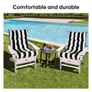2 Piece High Back Patio Chair Cushion Set, Tufted Adirondack And Rocking Chair Cushions by HouseOfZazla