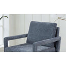 Mid-Century Armchair, Accent Chair with Chenille Armrest & Soft Cushion for Living Room, Bedroom, Home Office, Study, Dark Grayish Blue