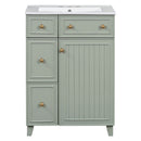 Transitional Style Bathroom Vanity Cabinet With Ceramic Sink by HouseOfZazla