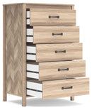 Battelle - Five Drawer Chest - Tan
