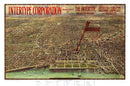 Vintage Map of Chicago, Illinois 1916