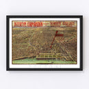 Vintage Map of Chicago, Illinois 1916