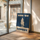 Ride 'Em Cowboy Print – Western Cowboy Wall Art