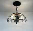 Rustic Industrial Wire Cage Pendant Light