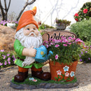 Outdoor Garden Gnome Flower Pot Planter