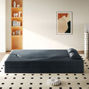 Modern Floor Sofa With 2 Pillows, Convertible Twin Size Folding Mattress For Living Room