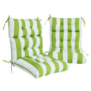 2 Piece High Back Patio Chair Cushion Set, Tufted Adirondack And Rocking Chair Cushions by HouseOfZazla