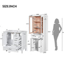 Bathroom Vanity & Tall Storage Cabinet Set With Doors, Adjustable Shelves, Soft Close Hinges, Sink by HouseOfZazla