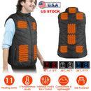 Heated Vest Electric USB Jacket Men Women Heating Coat Thermal Body Warmer Wear with 3 Temperature Levels