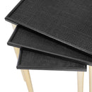 Side Tables (Set of 3) - Black / Gold by HouseOfZazla