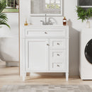 Bathroom Vanity With Top Sink, 2 Drawers & Tip Out Drawer by HouseOfZazla