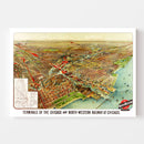 Vintage Map of Chicago, Illinois 1902
