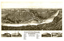 Vintage Map of Chippewa Falls, Wisconsin 1906