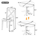 Modern Dining Table Set For 4, Round Table And 4 Kitchen Room Chairs, 5 Piece Kitchen Table Set For Dining Room, Dinette, Breakfast Nook by HouseOfZazla