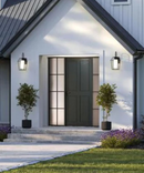Chilton 1-Light 18"h Large Outdoor Wall Lantern Etched Opal Glass Textured Black Finish by Progress