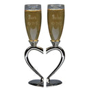 Toasting Goblets With Heart Shaped Separating Base & Stem by creativegiftsdirect