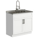 Hennessy - Deluxe Laundry Cabinet With Faucet And Stainless Steel Sink by Unique Piece Furniture