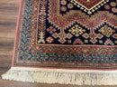 5x7 Persian Tribal Design Rug, Wool, Geometric Medallions, Vintage, Power Loomed