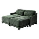 Stylish Sofa With Ottoman And Lumbar Pillows, Ergonomic Design by HouseOfZazla