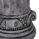 Outdoor End Table, Round Side Table For Patio And Garden - Antique Gray