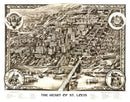 Vintage Map of St. Louis, Missouri 1907