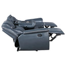 Stanwicke - Motion Reclining Sofa With Drop Down Table - Blue by HouseOfZazla