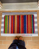 Multi-Color Stripes Handwoven Coco Doormat