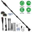 6in Cordless Pole Saw 7.4FT Maximum Extendable Length 35FT/S Speed Electric Pole Chainsaw 2Pcs 3.0Ah Batteries And Charger Included For Pruning Trimmi