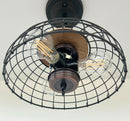 Rustic Industrial Wire Cage Pendant Light