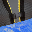 15FT Trampoline with Basketball Hoop Inflator and Ladder (Inner Safety Enclosure) Blue