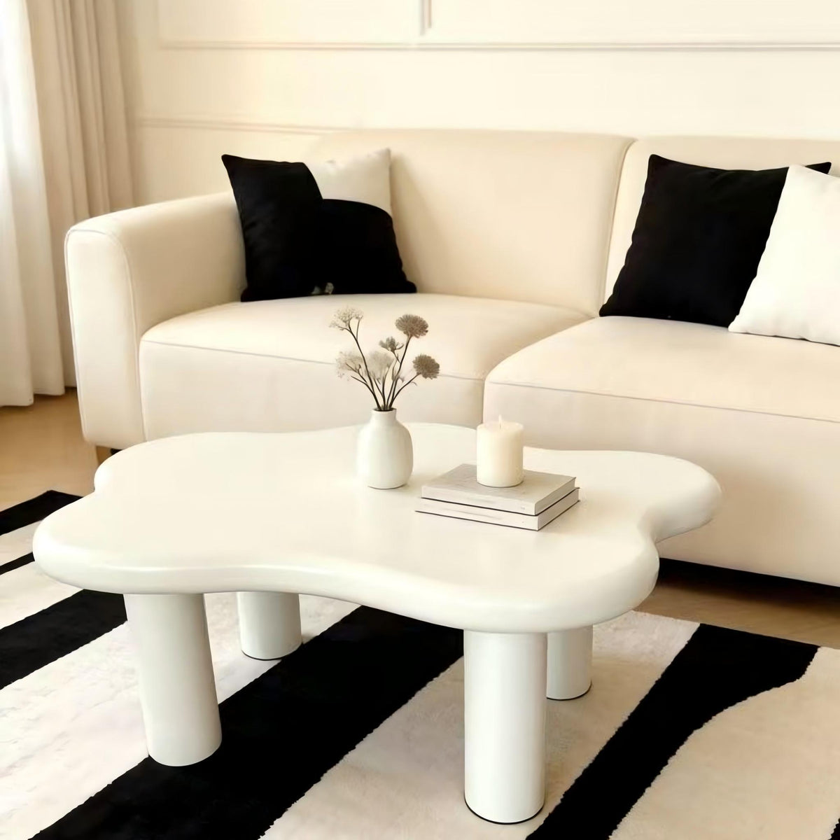 Cloud Shaped Coffee Table With 4 Round Legs, photo 5 of 24