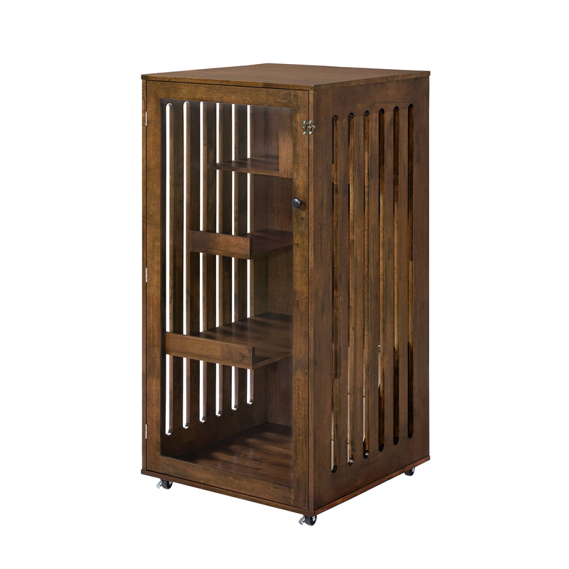 Basia Indoor Rubber Wood Cat Cabinet, photo 7 of 10