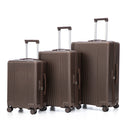 3 Piece ABS Spinner Wheel Luggage Set - Brown