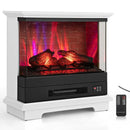 27 Inch Freestanding Fireplace with Remote Control-Brown by DirectDeals