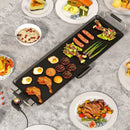 35 Inch Large Electric Griddle Nonstick BBQ Grill with Adjustable Temperature