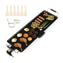 35 Inch Large Electric Griddle Nonstick BBQ Grill with Adjustable Temperature