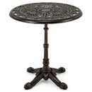 27Inch Round Cast Aluminum Patio Bistro Table with Hollow Top-Copper by LJGDeals