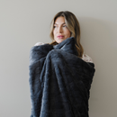 PATTERNED FAUX FUR XL THROW BLANKETS by Saranoni
