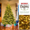 6.5 Feet Pre-lit Snow Flocked Hinged Artificial Christmas Tree by LJGDeals