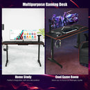 55 Inch Gaming Desk with Free Mouse Pad with Carbon Fiber Surface by LJGDeals