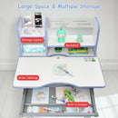 Kids Multifunctional Writing Desk with Tilt Desktop and Book Shelf by LJGDeals