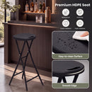 27.5" Folding Bar Stool with HDPE Seat and Carry Handle