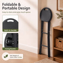 27.5" Folding Bar Stool with HDPE Seat and Carry Handle
