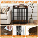 27.5 Inch Dog Crate Furniture with Wheels for Small Dogs and Puppies-Rustic Brown by LJGDeals